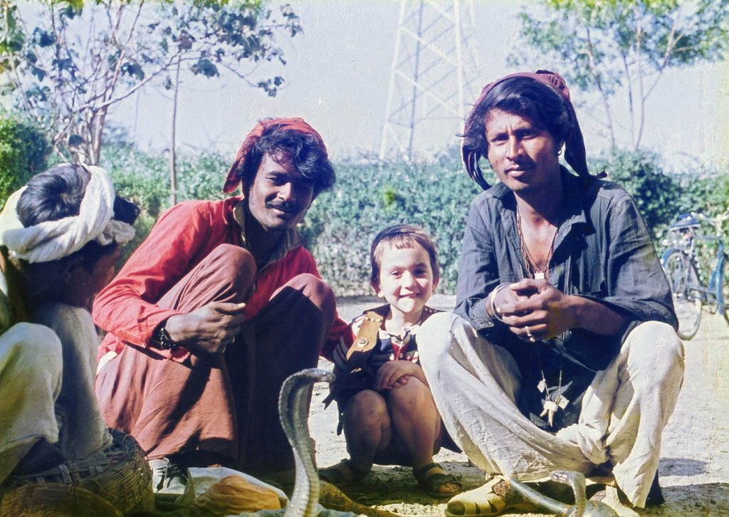 caleb with snake charmers